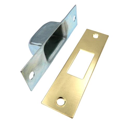 antique brass reinforced metal box strike|door strike plates.